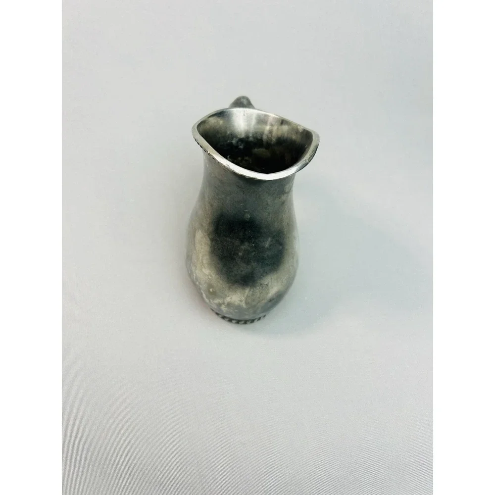 Vintage Silver Soldered Small Metal Pitcher‎ READ